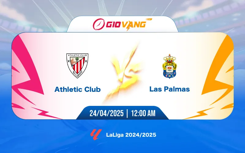 Soi kèo Ath Bilbao vs Las Palmas 00h00 ngày 24/4/2025 - La Liga