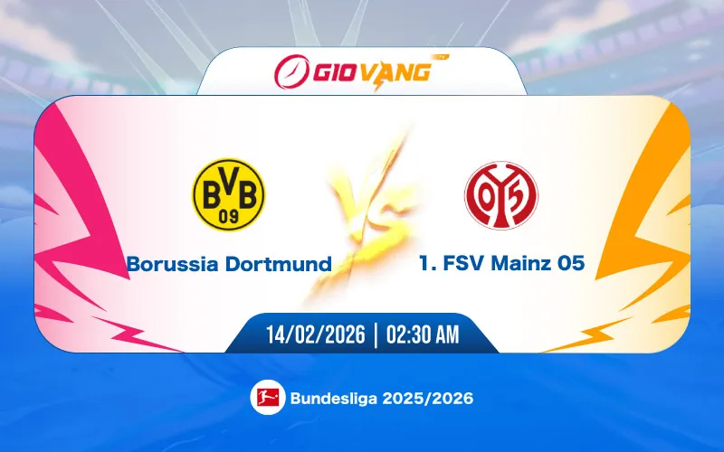 Soi kèo Dortmund vs Mainz 02h30 ngày 14/02/2026 - Bundesliga