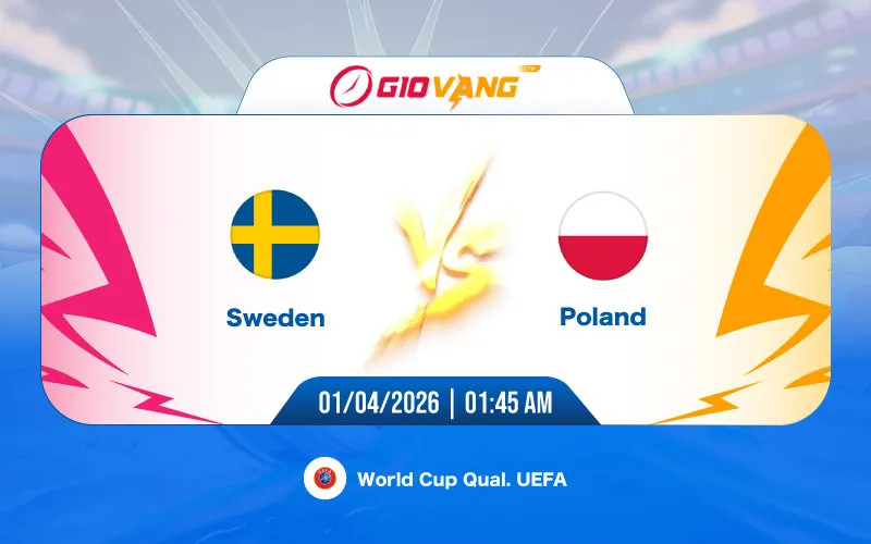 Soi kèo Thụy Điển vs Ba Lan 01h45 ngày 01/4/2026 - World Cup