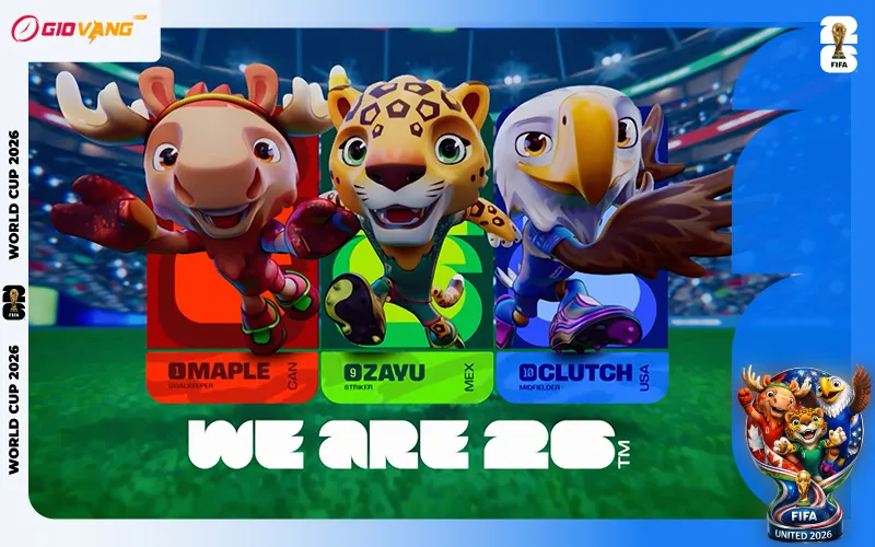 Bộ ba linh vật World Cup 2026