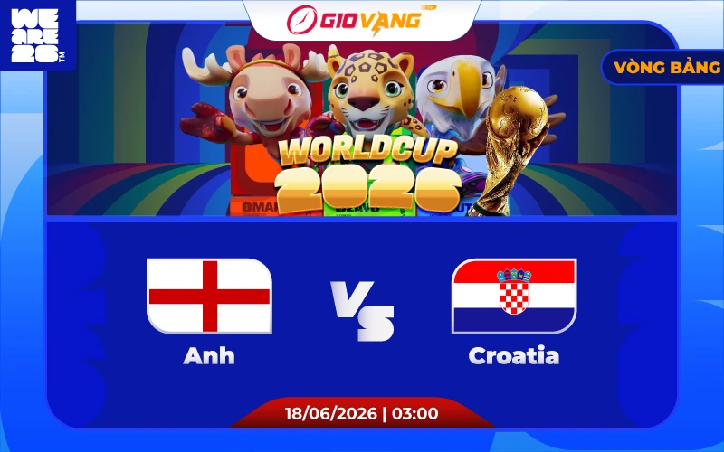 Soi kèo Anh vs Croatia 03h00 ngày 18/6/2026 - World Cup 2026