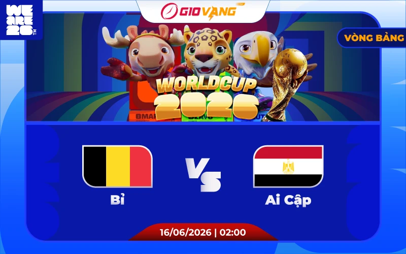 Soi kèo Bỉ vs Ai Cập 02h00 ngày 16/6/2026 - World Cup 2026