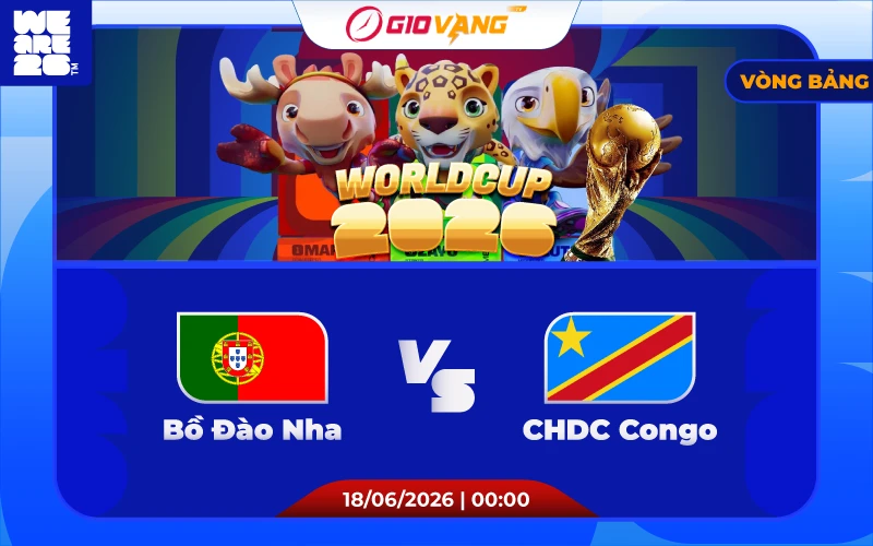 Soi kèo Bồ Đào Nha vs DR Congo 00h00 ngày 18/6/2026 - World Cup 2026