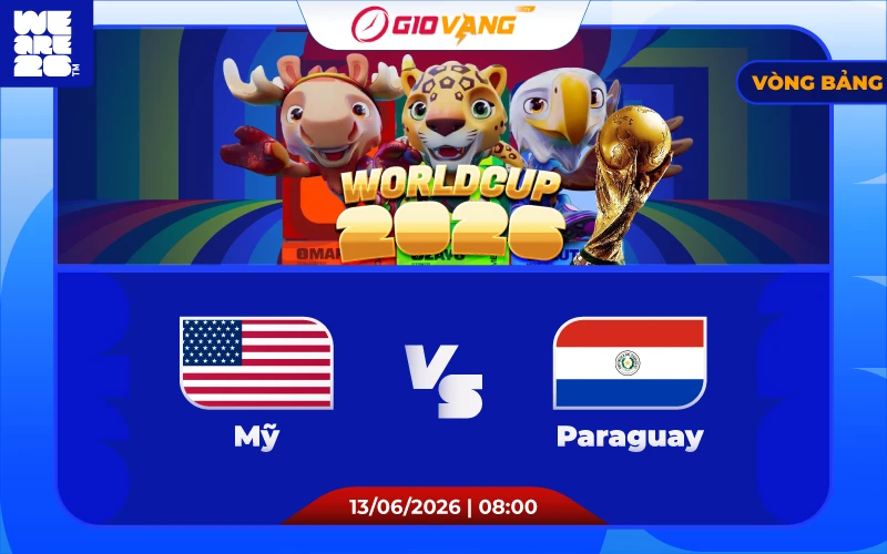 Soi kèo Mỹ vs Paraguay 08h00 ngày 13/6/2026 - World Cup 2026