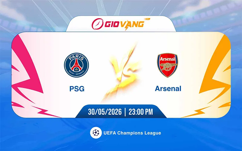 Soi kèo PSG vs Arsenal 23h00 ngày 30/5/2026 - Cup C1