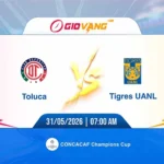 Soi kèo Toluca vs Tigres 07h00 ngày 31/5/2026 - Cup C1 Bắc Mỹ