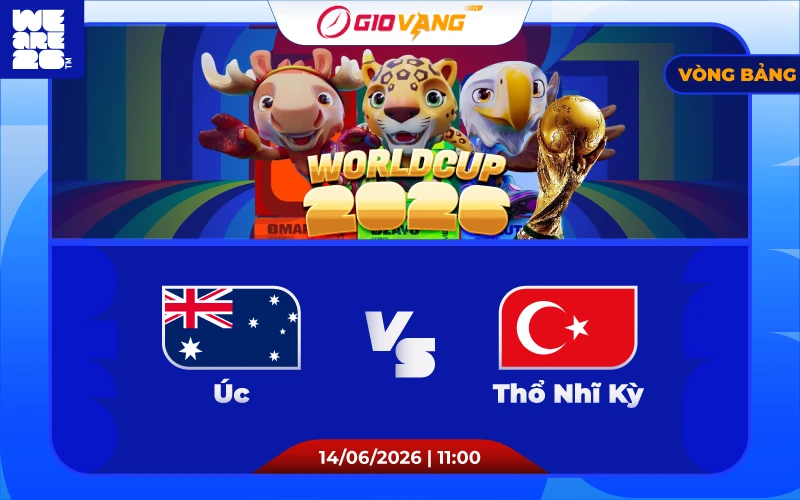 Soi kèo Úc vs Thổ Nhĩ Kỳ 11h00 ngày 14/6/2026 - World Cup 2026